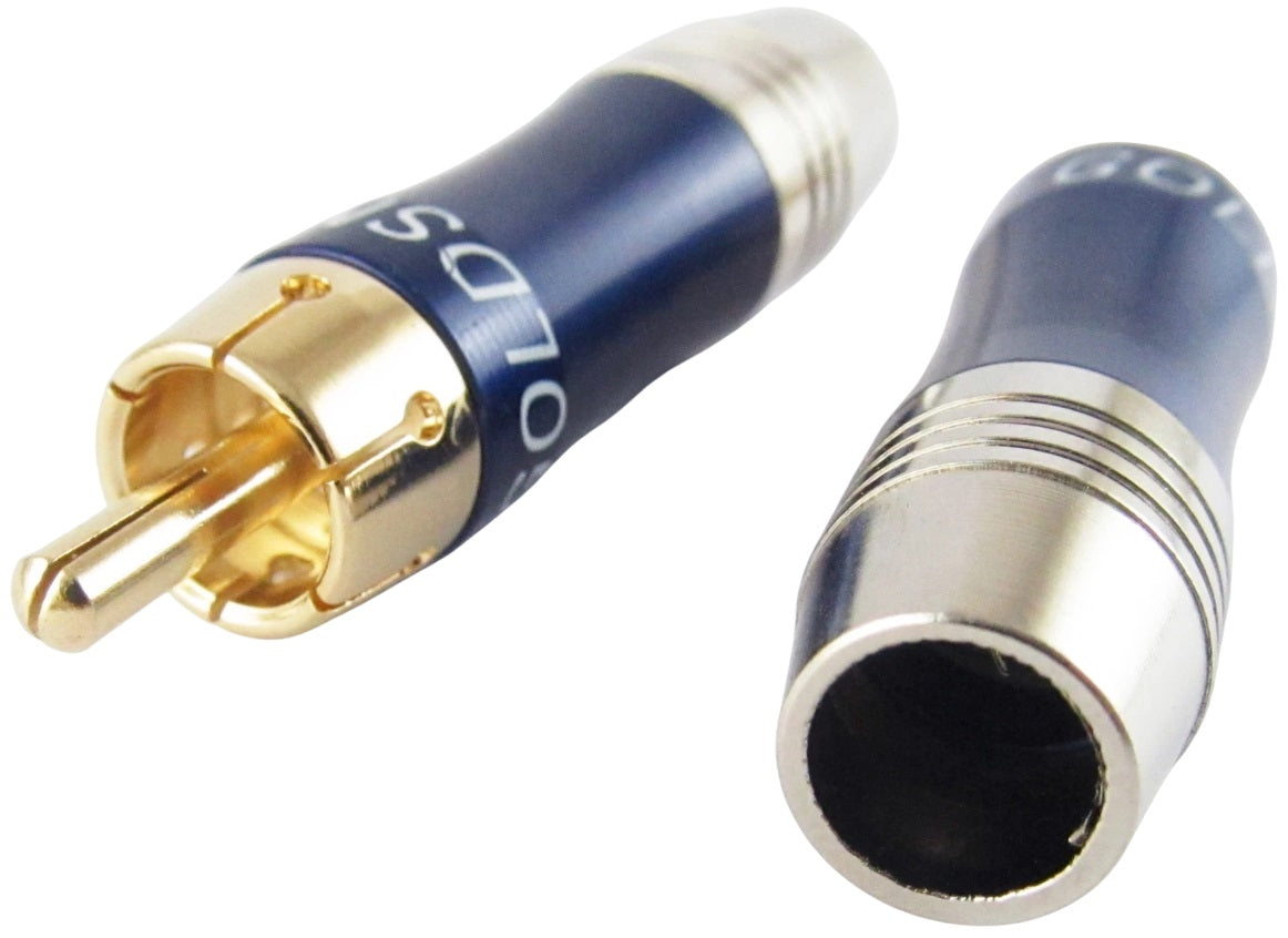 Connettore RCA maschio contatti placcati oro B9056