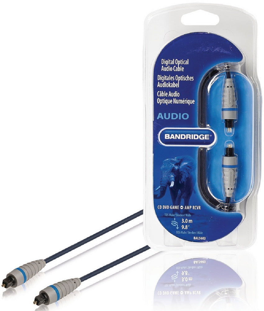 Cavo Audio Digitale Toslink Maschio 3m Blu Bandridge BAL5603 8717587001406 WB1368