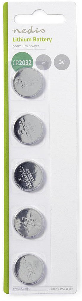 Batteria a bottone al litio CR2032/5004LC 3V blister da 5