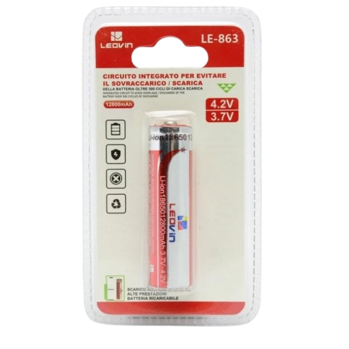 Batteria ricaricabile 4.2V 9.6Wh 12800mAh 18650
