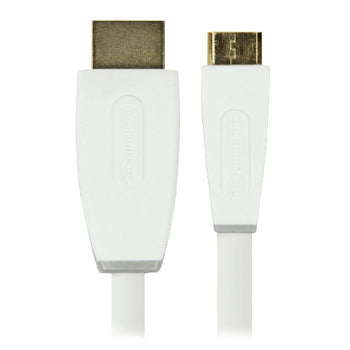 High Speed ​​HDMI Cable with Ethernet HDMI Connector - HDMI Mini Male 1.00 m White