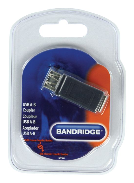 Adattatore USB 2.0 USB A Femmina - B Femmina Grigio BCP464 Codice EAN: 8717587015328