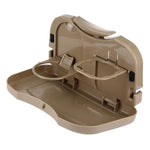 Tavolo pieghevole per sedile posteriore automatico per bevande, vassoio per tazze, supporto per scrivania, Black, Gray, Beige