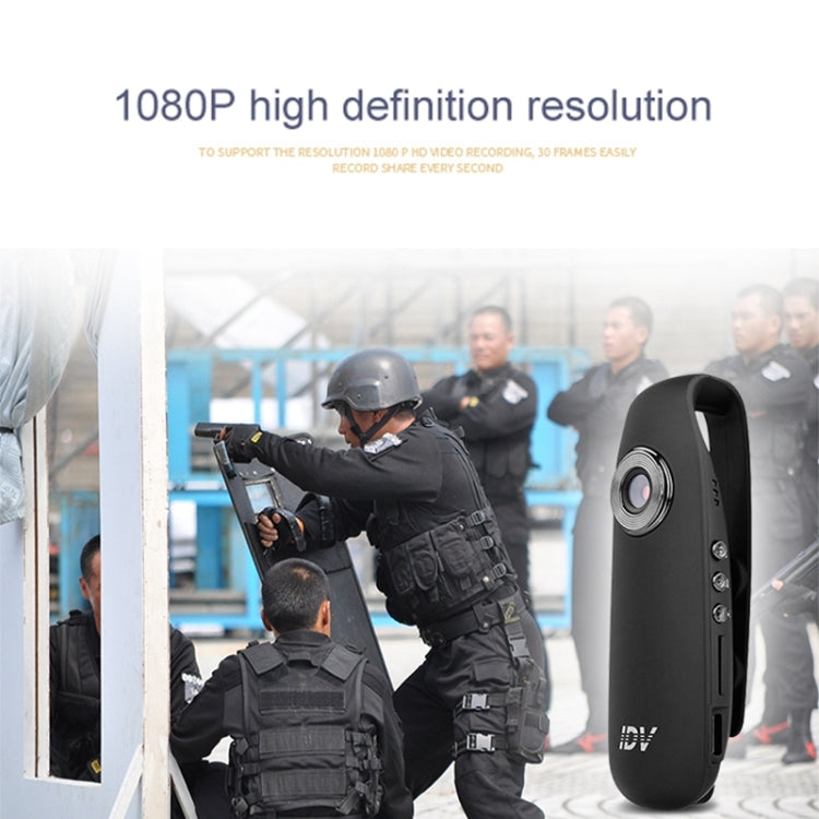 IDV 007 HD 1080P Clip Design Recorder for Law Enforcement Mini Portable Monitoring Recorder, Support Motion Detection and TF Card (Max 128GB)