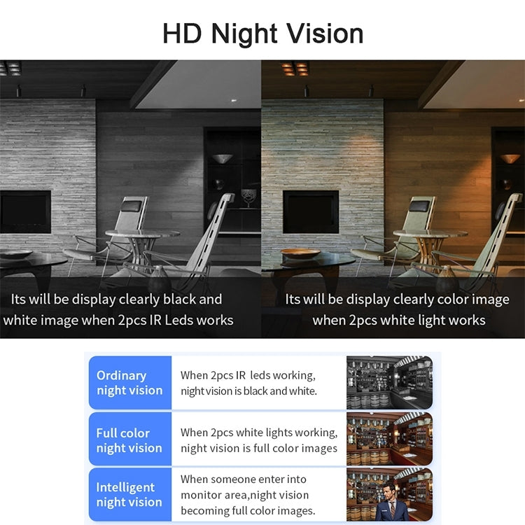 IL-HIP316-2M-C Telecamera di sorveglianza di sicurezza Wifi Rete intelligente ad alta definizione Telecamera di sorveglianza universale impermeabile IP66 per interni ed esterni, IL-HIP316-2M-C