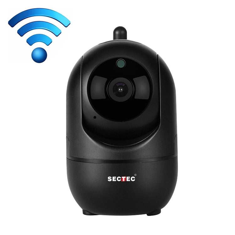 SECTEC IL-HIP291G-2M-AI Telecamera nera per interni domestici Wireless Wifi Telecamera di sorveglianza di rete HD con tracciamento automatico intelligente, Black