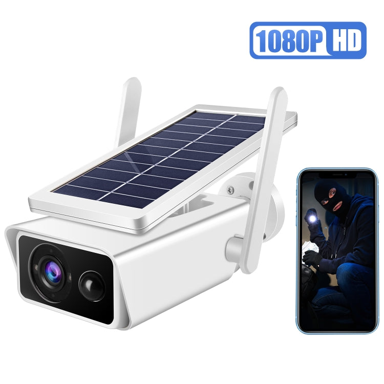 Telecamera di sicurezza WiFi T13-2 1080P HD ad energia solare da 2,4 GHz senza batteria, supporto rilevamento movimento, visione notturna, audio bidirezionale, scheda TF, T13-2 without Battery