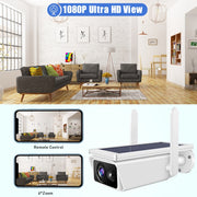 Telecamera di sicurezza WiFi T13-2 1080P HD ad energia solare da 2,4 GHz senza batteria, supporto rilevamento movimento, visione notturna, audio bidirezionale, scheda TF, T13-2 without Battery