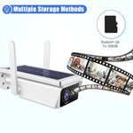Telecamera di sicurezza WiFi T13-2 1080P HD ad energia solare da 2,4 GHz senza batteria, supporto rilevamento movimento, visione notturna, audio bidirezionale, scheda TF, T13-2 without Battery