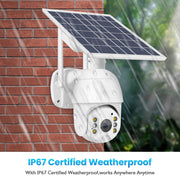 Telecamera WiFi ad energia solare T16 1080P Full HD, supporto allarme PIR, visione notturna, audio bidirezionale, scheda TF, WiFi