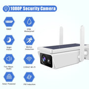 Telecamera di sicurezza WiFi T13-2 1080P HD ad energia solare da 2,4 GHz con batteria, supporto rilevamento movimento, visione notturna, audio bidirezionale, scheda TF, T13-2 with Battery
