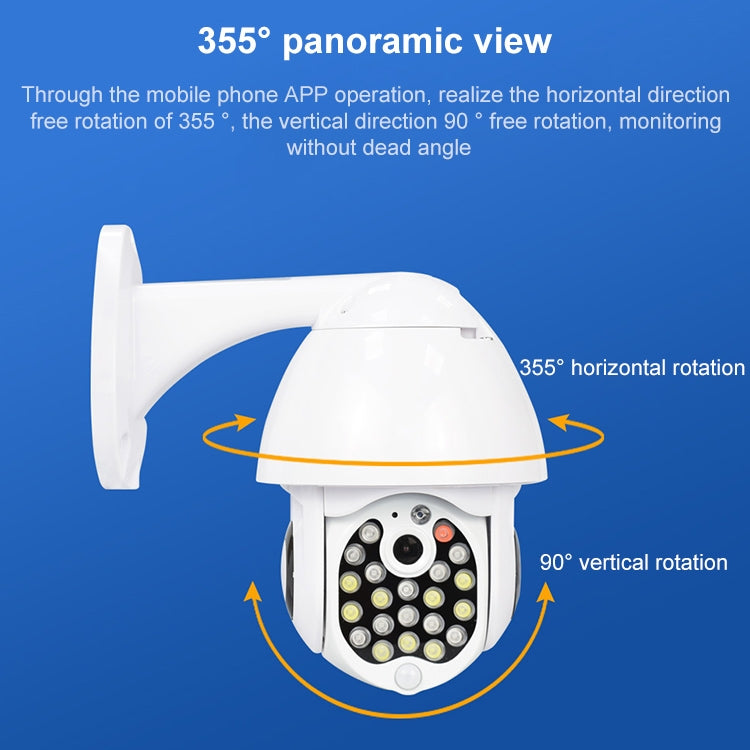 QX17 Telecamera di sorveglianza WiFi ad alta definizione da 2 milioni di pixel Telecamera dome esterna, supporto per visione notturna e rilevamento bidirezionale di voce e movimento, QX17