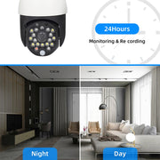 Telecamera di sorveglianza QX27 1080P WiFi ad alta definizione Telecamera dome esterna, supporto visione notturna e rilevamento bidirezionale di voce e movimento, QX27