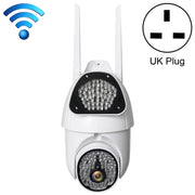 Telecamera di sorveglianza QX37 1080P WiFi ad alta definizione Telecamera dome esterna, supporto visione notturna e rilevamento bidirezionale di voce e movimento, QX37