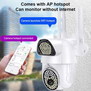 Telecamera di sorveglianza QX37 1080P WiFi ad alta definizione Telecamera dome esterna, supporto visione notturna e rilevamento bidirezionale di voce e movimento, QX37