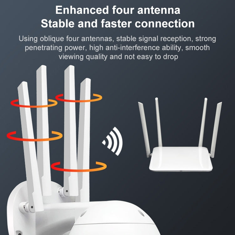 Telecamera di sorveglianza QX38 1080P WiFi ad alta definizione Telecamera dome esterna, supporto visione notturna e rilevamento bidirezionale di voce e movimento, QX38