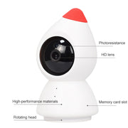 YT43 Telecamera da interni wireless HD da 2 milioni di pixel per la casa di Cappuccetto Rosso, supporto per rilevamento del movimento, visione notturna a infrarossi e scheda micro SD, YT43