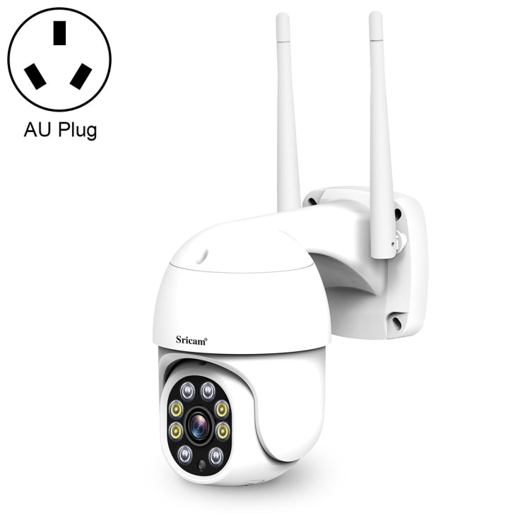Sricam SP028 Telecamera PTZ per esterni HD 1080P, supporto audio bidirezionale/rilevamento movimento/rilevamento umanoidi/visione notturna a colori/scheda TF, presa americana, SP028 AU Plug, SP028 EU Plug, SP028 UK Plug, SP028 US Plug