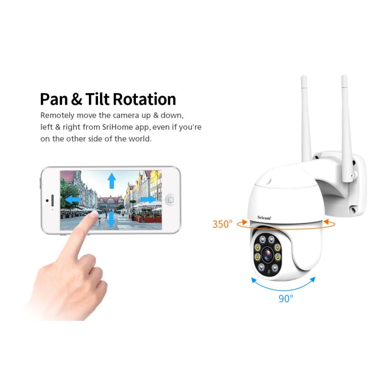 Sricam SP028 Telecamera PTZ per esterni HD 1080P con audio