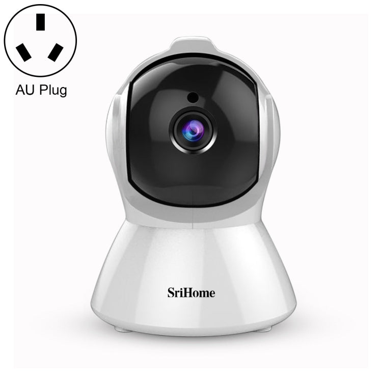 SriHome SH025 Telecamera IP con tracciamento automatico 1080P HD AI da 2,0 milioni di pixel, supporto audio bidirezionale / tracciamento del movimento / rilevamento umanoide / visione notturna / scheda TF, presa AU, SH025