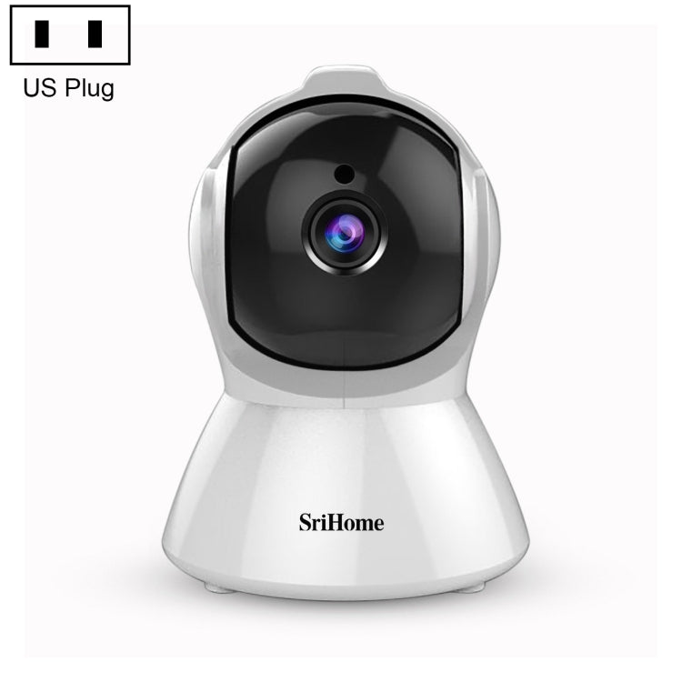 SriHome SH025 Telecamera IP con tracciamento automatico 1080P HD AI da 2,0 milioni di pixel, supporto audio bidirezionale / tracciamento del movimento / rilevamento umanoide / visione notturna / scheda TF, presa AU, SH025