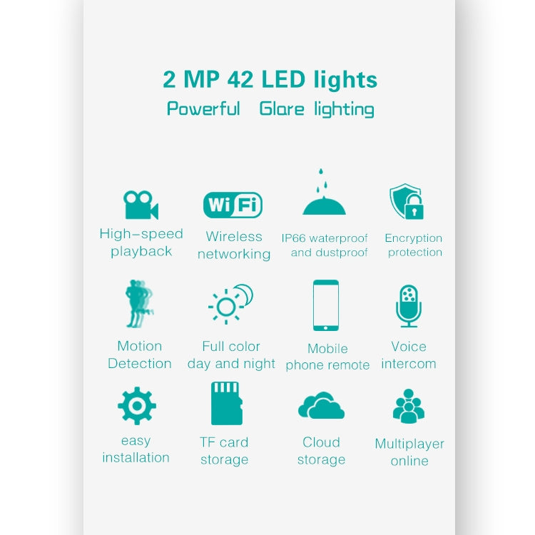DP16 Telecamera Smart 2MP con 42 LED e Visione Notturna