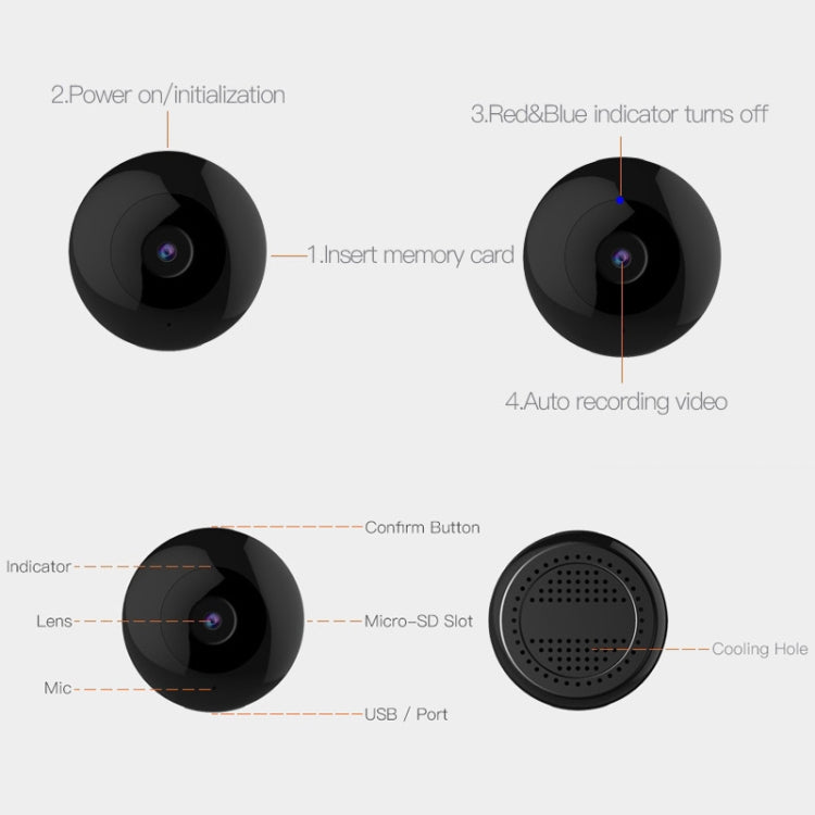 CAMSOY C2 Monitor Bluetooth intelligente Telecamera per monitoraggio remoto WIFI per visione notturna HD, CAMSOY