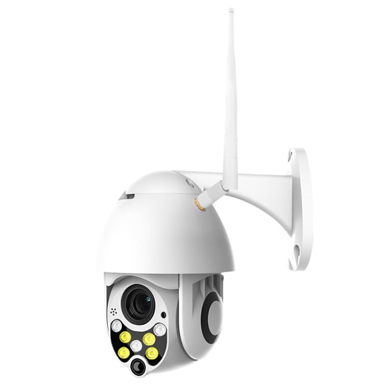 Telecamera di sorveglianza wireless HD PTZ Sicurezza domestica Telecamera dome di rete impermeabile IP66 esterna, supporto visione notturna e rilevamento del movimento e scheda TF, presa americana, 2.0 MP