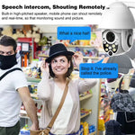 Telecamera di sorveglianza wireless HD PTZ Sicurezza domestica Telecamera dome di rete impermeabile IP66 esterna, supporto visione notturna e rilevamento del movimento e scheda TF, presa americana, 2.0 MP