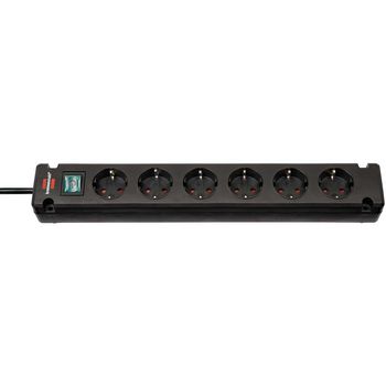 Bremounta Extension Socket 6-way Black 3.00 m H05VV-F 3G1.5 TYPE F