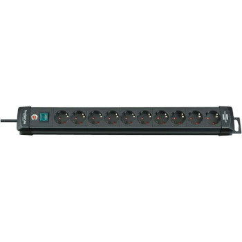 Extension Socket Premium-Line 10-Way 3.00 m Black - Protective Contact TYPE F