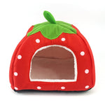 Nido per animali domestici in peluche a forma di fragola L