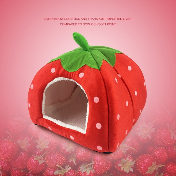 Nido per animali domestici in peluche a forma di fragola L