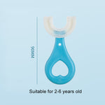 Spazzolino a forma di U per bambini 2-6 anni in silicone
