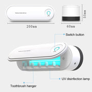 Porta spazzolino da bagno a parete ricaricabile per asciuga spazzolini, sterilizzatore, con spina americana, Rechargeable