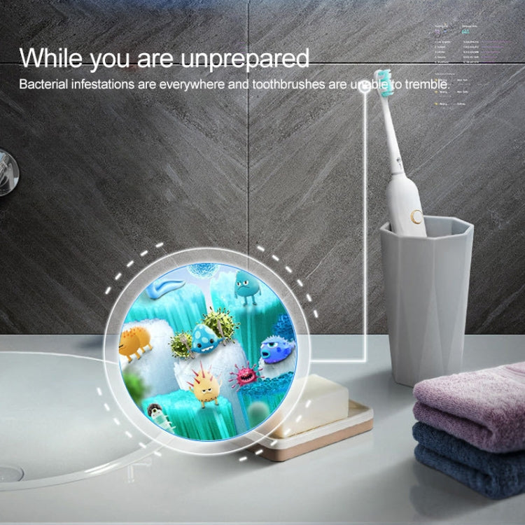 Portaspazzolino da bagno con sterilizzatore UV e dispenser dentif
