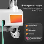 Portaspazzolino da bagno con sterilizzatore UV e dispenser dentif