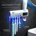 Portaspazzolino da bagno con sterilizzatore UV e dispenser dentif
