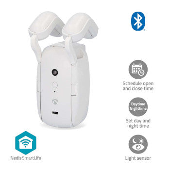 SmartLife Curtain Robot | Rod Rail | Curtains / Drapes | Battery Powered / USB Powered | 4000mAh | Bluetooth® | White