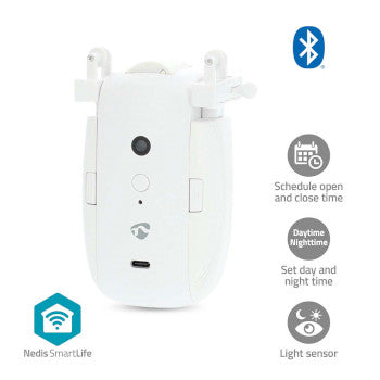 SmartLife Curtain Robot | I Rail / U Rail | Curtains / Drapes | Battery Powered / USB Powered | 4000mAh | Bluetooth® | White