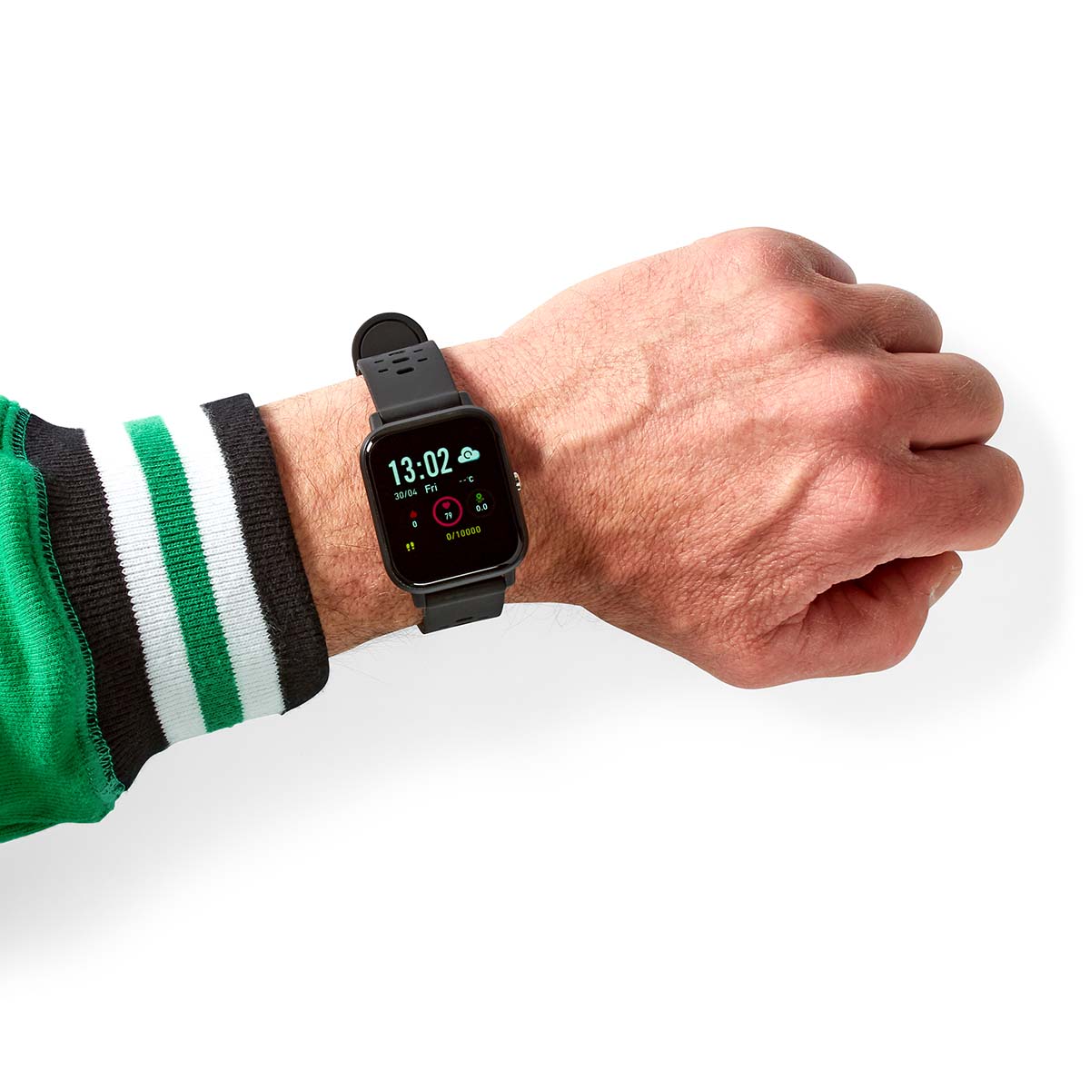 SmartWatch con schermo LCD da 1.4" visualizzazione notifiche e rilevamento frequenza cardiaca IP68 5412810335916 BTSW002BK ND9536