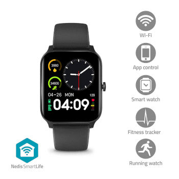 SmartLife Watch | 1.69 " | LCD | IP68 | Maximum operating time: 240 hrs | Android™ / IOS | Black