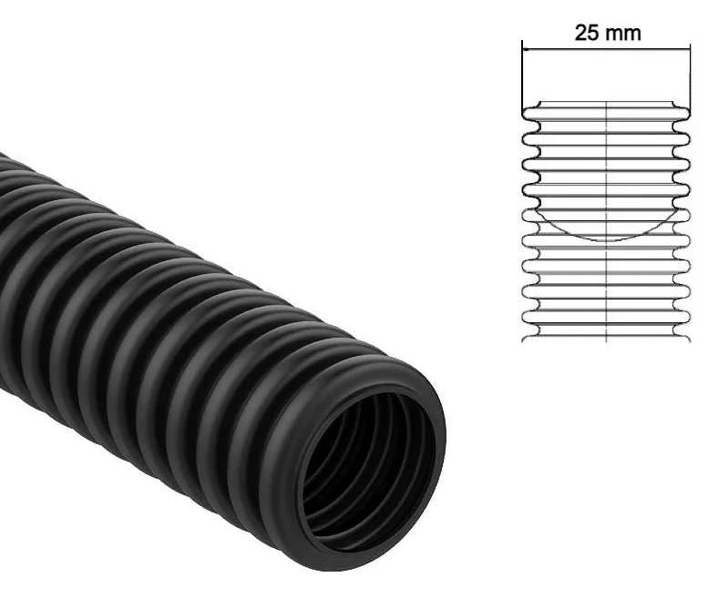 Tubo corrugato pieghevole senza tirafilo 25mm 50m TC1225 8059495160029 C9080