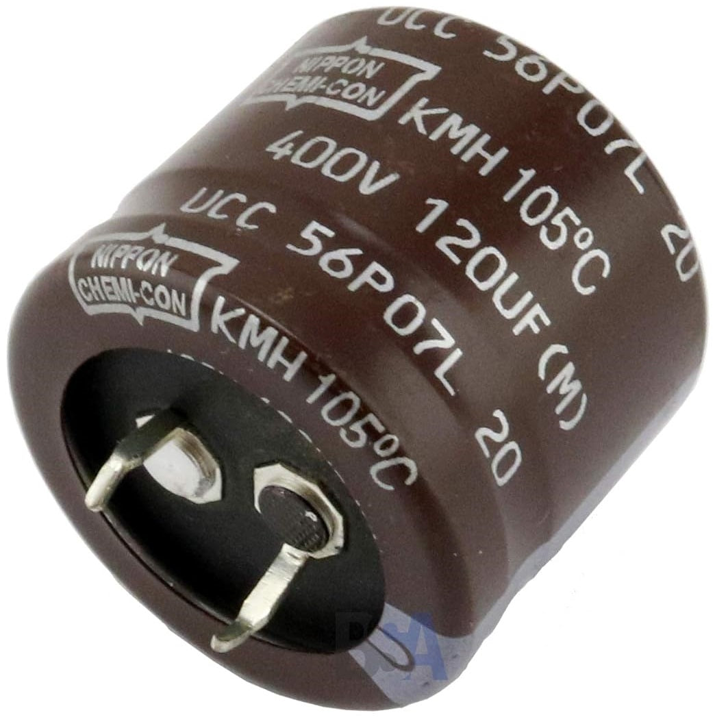 Condensatore elettrolitico120uF 400V Snap-In UCC 56P07L C9095