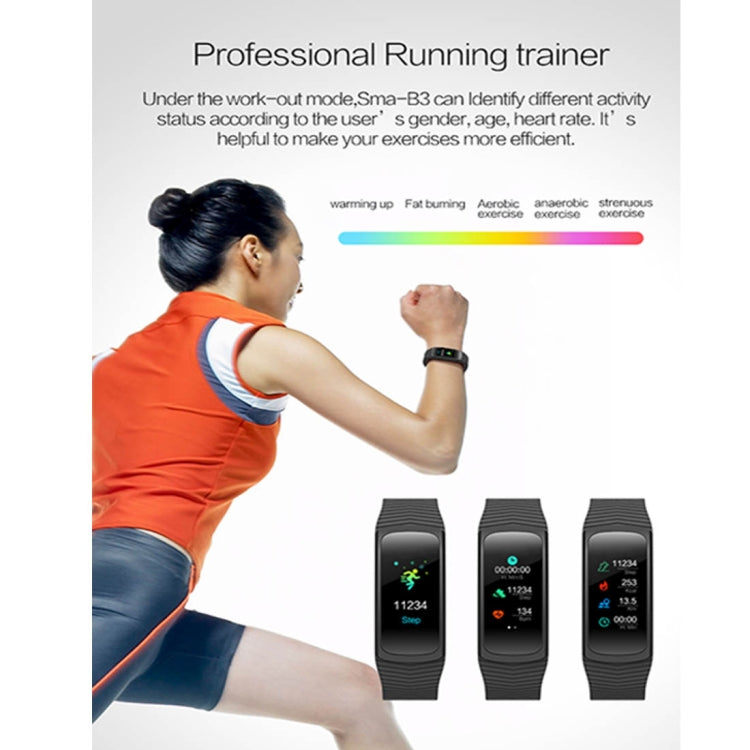Bracciale intelligente Bluetooth SMA-B3 fitness tracker da 0,96 pollici, impermeabile IP67, supporto Activity Traker / cardiofrequenzimetro / monitor della pressione arteriosa / acquisizione remota, SMA-B3/Black, SMA-B3/Orange, SMA-B3/Green, SMA-B3/Blue
