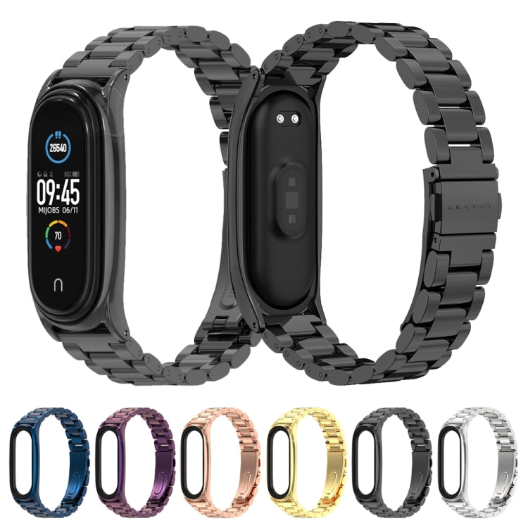 Cinturino per orologio in metallo in acciaio inossidabile Mijobs per Xiaomi Mi Band 3 e 4 e 5 e 6