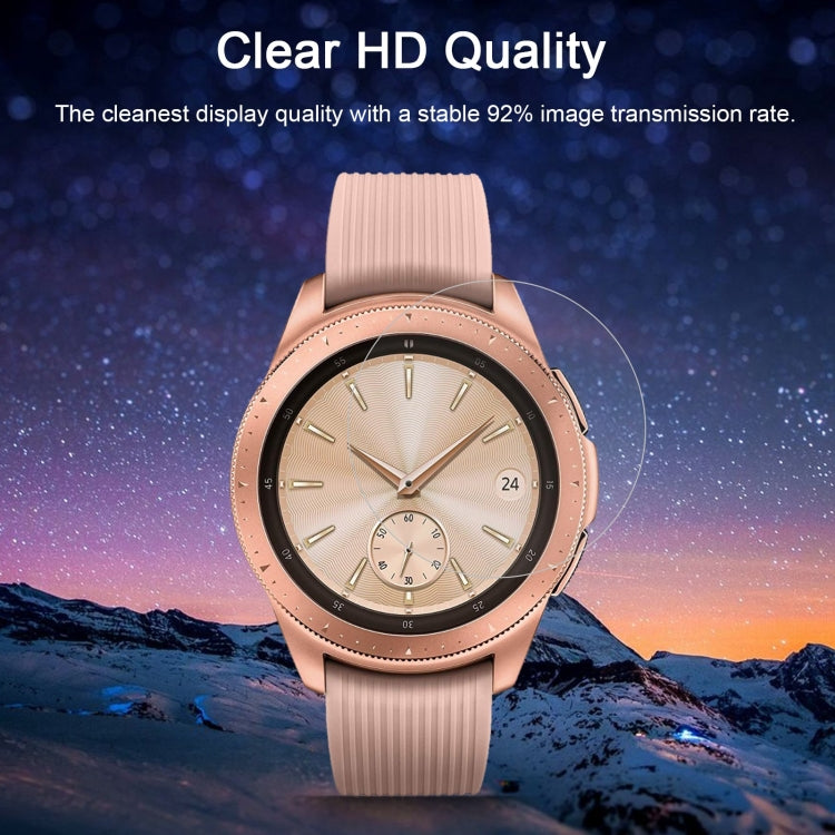 ENKAY Hat-Prince 0.2mm 9H 2.15D Pellicola in vetro temperato con bordo curvo per Galaxy Watch 42mm, Tempered Glass/42mm, 2 PCS Tempered Glass/42mm