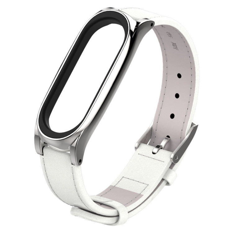 Mijobs Custodia magnetica senza viti Cinturino in pelle pieno fiore per Xiaomi Mi Band 3 e 4 e 5 e 6, Host non incluso