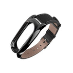Mijobs Custodia magnetica senza viti Cinturino in pelle pieno fiore per Xiaomi Mi Band 3 e 4 e 5 e 6, Host non incluso
