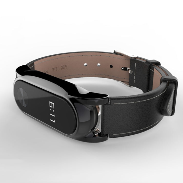 Mijobs Custodia magnetica senza viti Cinturino in pelle pieno fiore per Xiaomi Mi Band 3 e 4 e 5 e 6, Host non incluso